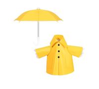 YUGSHNKFC 23Inch Porch Geese Vacation Theme Raincoat Garden Yard Statue Outfit for Home Outdoor Indoor Holiday Celebrations Costume