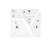 YUGSHNKFC 3/4/5Pcs Clear Acrylics Quilting Ruler for Fabric Cutting Measuring Sewing Patchwork Ruler for Quilting Embroidery Craft Sewing Tool