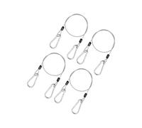 YUGSHNKFC 4pcs Verrouillage du Câble Métallique Rust Double Crochet Sécurisé Corde Fil Antibreads pour Les Vélos Extérieurs Motos Protections Anticorrosion Câble Sécurité Extérieur