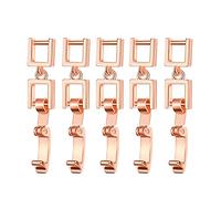 YUGSHNKFC 5 Pcs Fashion Bracelet Extender Fold Over Clasp Simple Extension for Bracelet Necklace Craft Jewelry Making Fold Over Extender for Jewelry Making