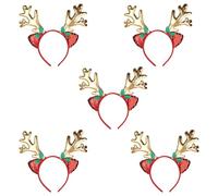 YUGSHNKFC 5 Pièces Bandeau De Noël Éclairé Bandeau Lumineux Ornement pour Fête Vacances Élégant Festives Accessoires Cerceau Cheveux Éclairer Bandeaux