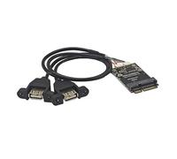 YUGSHNKFC Adaptateur PCIE Double USB MPCIe 5 Broches Convertisseur 2.0 À 2 Ports Carte D'extension De Remplacement pour Ordinateurs De Bureau