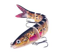 YUGSHNKFC Attaquant De Pêche À La Natation À Plusieurs Articulations 18G LURS LURS NATUITS avec CROCHEMENT Treble 8 Segment Armes Artificiel
