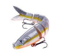 YUGSHNKFC Attaquant De Pêche À La Natation À Plusieurs Articulations 18G LURS LURS NATUITS avec CROCHEMENT Treble 8 Segment Armes Artificiel