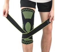 YUGSHNKFC Attelle pour les douleurs genou, manchon de compression du genou, pour l ' entraînement sportif, haltérophilie, basket-ball, attelle de manche avec sangles pour la course à pied