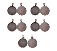 YUGSHNKFC Base de bijoux ronde de style antique avec construction en alliage de zinc pour colliers, breloques, pendentifs, plateau circulaire en alliage de zinc, taille unique, Comme décrit