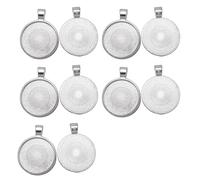 YUGSHNKFC Base de bijoux ronde de style antique avec construction en alliage de zinc pour colliers, breloques, pendentifs, plateau circulaire en alliage de zinc, taille unique, Comme décrit