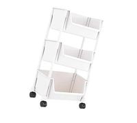 YUGSHNKFC Bibliothèque de rangement mobile et peu encombrante avec serrures de roue pour un espace de vie propre