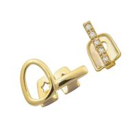 YUGSHNKFC Bijou de corps en laiton galvanisé en acier inoxydable de 1,9 cm, haltère bicolore, léger, sophistiqué pour homme et femme, bijou double ton, taille unique, Comme décrit, Comme décrit.
