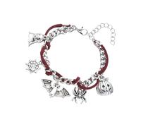 YUGSHNKFC Bijoux De Fête D'Halloween Citrouille Chauve-Souris Araignées Charme Collier Alliage Texture Pour Femmes Accessoires De Vacances Citrouille Chauve-Souris Araignées Pendentif