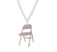 YUGSHNKFC Boucles d'oreilles pendantes en forme de chaise pliante, collier créatif en acrylique bizarre, bijoux de fête, Earrings, Acrylique