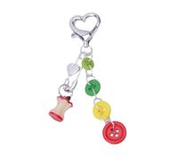 YUGSHNKFC Bouton À La Mode Keychain Ornement Élégant Pendant Elegant Holder Woman Girls Button Unique Button Course