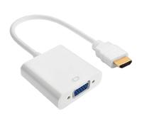 YUGSHNKFC Câble Adaptateur De Fil Transmission Vidéo Convertisseur HDTV VGA Efficace pour Projecteurs Et Moniteurs Câble D'affichage Projecteur Blanc 15cm