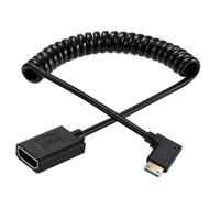 YUGSHNKFC Câble Adaptateur Mâle/femelle Pour Caméra Vidéo Enroulée Flexible De 120 Cm 8K60hz 4K120hz Cartes Graphiques Projecteurs Câble D'extension Carte Vidéo Graphique