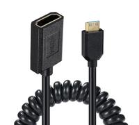 YUGSHNKFC Câble Adaptateur Mâle/femelle Pour Caméra Vidéo Enroulée Flexible De 120 Cm 8K60hz 4K120hz Cartes Graphiques Projecteurs Câble D'extension Carte Vidéo Graphique