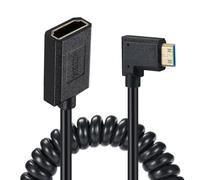 YUGSHNKFC Câble Adaptateur Mâle/femelle Pour Caméra Vidéo Enroulée Flexible De 120 Cm 8K60hz 4K120hz Cartes Graphiques Projecteurs Câble D'extension Carte Vidéo Graphique