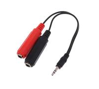 YUGSHNKFC Câble Séparateur en Y Prise Mâle 3.5mm Double Prise Femelle 6.35mm Cordon 3.5 Petit Câble À Trois Cœurs Double 6.35