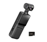 YUGSHNKFC Caméra de sport 4K portable 180 degrés pour vélo de voyage, enregistreur de poche pour moto
