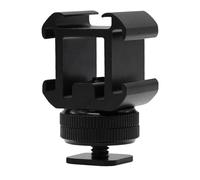 YUGSHNKFC Camera Hot Shoe Mount Adaptateur Video Triple Cold Bracket Light for LED Monitor Microphone Studio Clignotant Vidéo Vlogging Triple Accessoire
