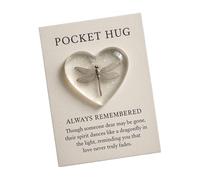 YUGSHNKFC Carte cadeau de poche avec pierre en forme de cœur pour échange de relation pour collègue, famille, poche en forme de cœur avec vœux