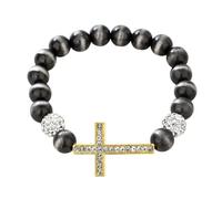 YUGSHNKFC Chaîne de perles religieuse extensible confortable avec finition métallique et potentiel de superposition élégant pour adultes religieux, taille unique, Comme décrit