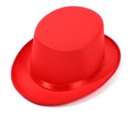 YUGSHNKFC Chapeau de magicien d'automne pour adulte, unisexe, doux pour la peau, chapeau Fedoras pour femme pour homme et femme à la mode, Rouge, Taille unique