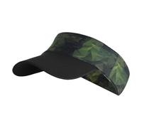 YUGSHNKFC Chapeau de protection solaire respirant, visières pliables pour activités de plein air, visières de protection pliables pour femme et homme, Géométrie camouflage, Taille unique
