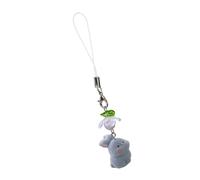 YUGSHNKFC Charmant lapin floqué sangle de téléphone douce au toucher en résine robuste pour les trajets et la vie sur le campus