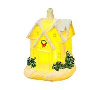 YUGSHNKFC Christmas Village Houses Collectible Buildings with LED Light Xmases Party Decors Gingerbreads House Figurine Decoration