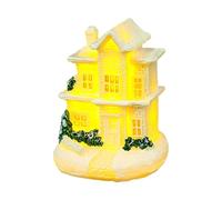 YUGSHNKFC Christmas Village Houses Collectible Buildings with LED Light Xmases Party Decors Gingerbreads House Figurine Decoration