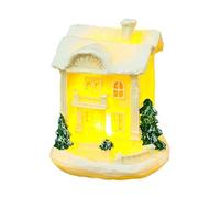 YUGSHNKFC Christmas Village Houses Collectible Buildings with LED Light Xmases Party Decors Gingerbreads House Figurine Decoration