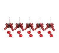 YUGSHNKFC Cloches Suspendues De Noël en Fer Délicat Embellissement Festival pour La Maison Et Le Bureau avec Nœud Papillon pour des Styles Uniques Décoration Porte