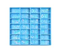 YUGSHNKFC Colles en Forme De Goutte De Aromathérapie Plâtre Abrasif Holographique Tridimensionnel Dominos Ornement Pendentif Moule en Silicone Moule De Décoration Lumière Et