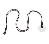 YUGSHNKFC Collier avec pendentif en pierre d'agate en cristal - Chaîne de clavicule réglable - Noir, Pierre d'agate en cristal