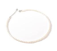 YUGSHNKFC Collier de perles d'eau douce à la mode Chaîne de clavicule élégante Perles ovales Convient à tous les Collier de style urbain Accessoires, Plastique