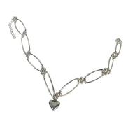 YUGSHNKFC Collier élégant avec pendentif en forme de cœur - Design simple - Chaîne réglable pour un usage quotidien et des occasions spéciales - Utilisation quotidienne