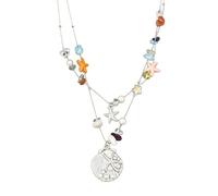 YUGSHNKFC Collier pendentif coquillage et étoiles de mer en perles de plusieurs couleurs pour les femmes qui aiment les Styles côtiers, bijoux de plage colorés permanents