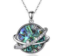 YUGSHNKFC Collier planète avec accessoire soleil et lune pour les amoureux | Bijoux scintillants avec soleil et lune conçus pour les femmes passionnées de cosmique