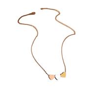YUGSHNKFC Collier ras du cou à 3 cœurs en acier inoxydable pour femmes et filles, bijoux simples pour anniversaire ou fête des mères, Acier titane
