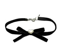 YUGSHNKFC Collier ras du cou avec nœud en forme de cœur - Style vintage - En velours - Fait à la main - Accessoire tendance pour femme, Velours