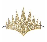 YUGSHNKFC Couronne dorée ornée d'un accessoire de costume léger pour fêtes et spectacles victoriens creux
