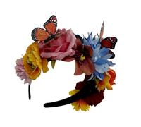 YUGSHNKFC Day of the Death Butterfly Flower Headband for Festival Celebrations Hairhoop Music Accessory Party Headwear Hair Accessories