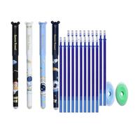 YUGSHNKFC De 4 stylos Gel effaçables à pointe d ' aiguille de 0.5mm, avec recharges et gomme, pour étudiant et adulte, prise de notes dans un journal
