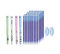 YUGSHNKFC De 4 stylos Gel effaçables à pointe d ' aiguille de 0.5mm, avec recharges et gomme, pour étudiant et adulte, prise de notes dans un journal