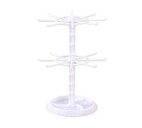 YUGSHNKFC De Porte-clés Rotatif En Acrylique Réglable À 2 Pneus Présentoir Pour Bibelots Organisateur De Bijoux Rotatif Pour Porte-clés Étagère À Colliers