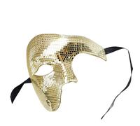 YUGSHNKFC Disco Miroirs Demi-masque facial Masquerades Ball Cover Halloween Party Adulte Musique Tenues Accessoires Masque réutilisable