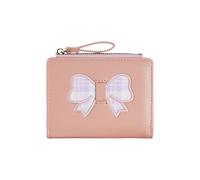 YUGSHNKFC Élégant portefeuille court en polyuréthane avec nœuds tendance et fentes multifonctionnelles pour femmes et filles Porte-cartes multifonction, a, Beauté de masse