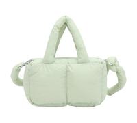 YUGSHNKFC Élégant sac à main matelassé en duvet pour femme avec bandoulière amovible, sac de travail élégant, sac à bandoulière à bandoulière amovible, Vert, One Size