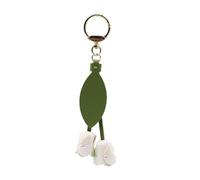 YUGSHNKFC Élégant Tulipes Keychain Pu Leather Alloy Accessoire Robuste Accessoire Élégant Clés Florales Anneaux Pour Sacs Sacs À De Mode Tendance