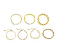 YUGSHNKFC Ensemble de bracelets à pendentifs marguerites avec fausses perles colorées - Accessoire empilable pour femmes et filles, argile polymère, Comme décrit.
